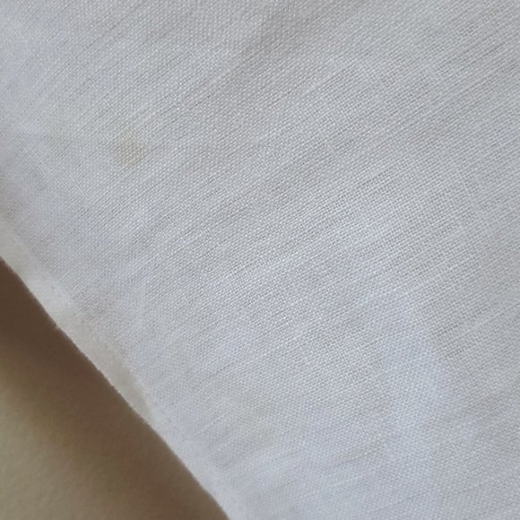 Faherty FLAWED Linen White Long Sleeve Button Up Shirt Dress Coverup Medium - Picture 14 of 14